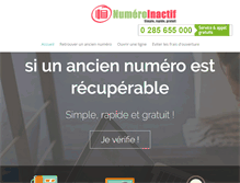 Tablet Screenshot of numero-inactif.com